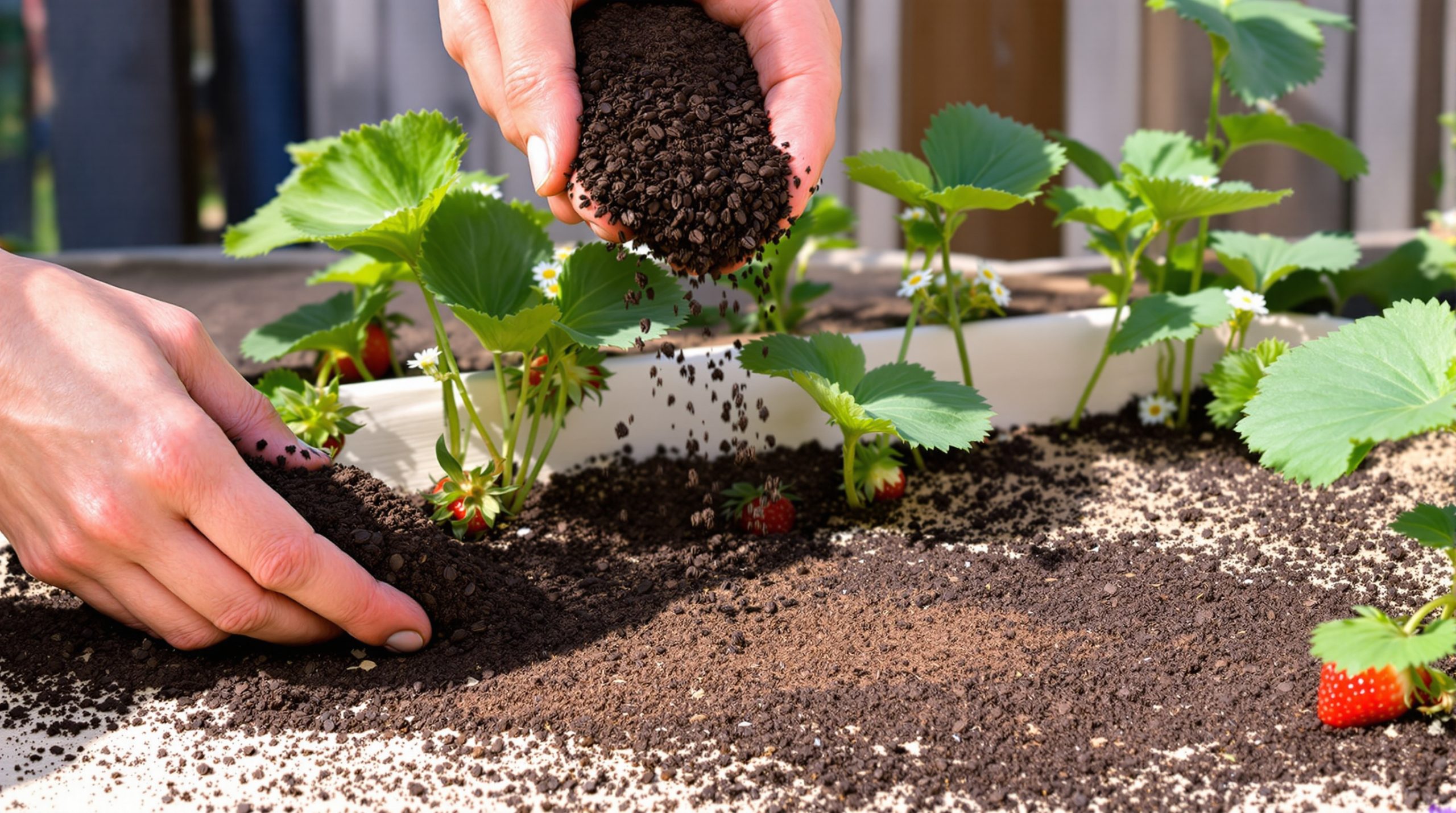 Utiliser le marc de café pour améliorer la croissance des fraisiers facilement découvrez comment utiliser le marc de café pour stimuler la croissance de vos fraisiers de manière simple et naturelle, et obtenir de délicieux fruits plus rapidement.