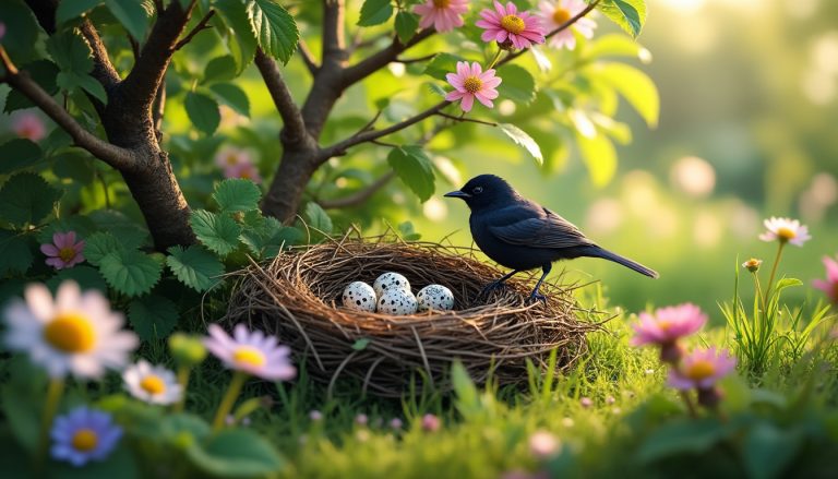 Comment reconnaître et protéger un nid de merle dans votre jardin découvrez comment identifier un nid de merle dans votre jardin et les meilleures méthodes pour le protéger afin de préserver ces oiseaux.